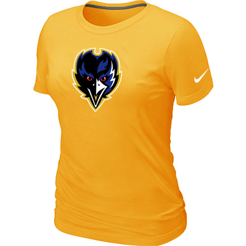 Nike Baltimore Ravens Women's Team Logo NFL T-Shirt - Yellow